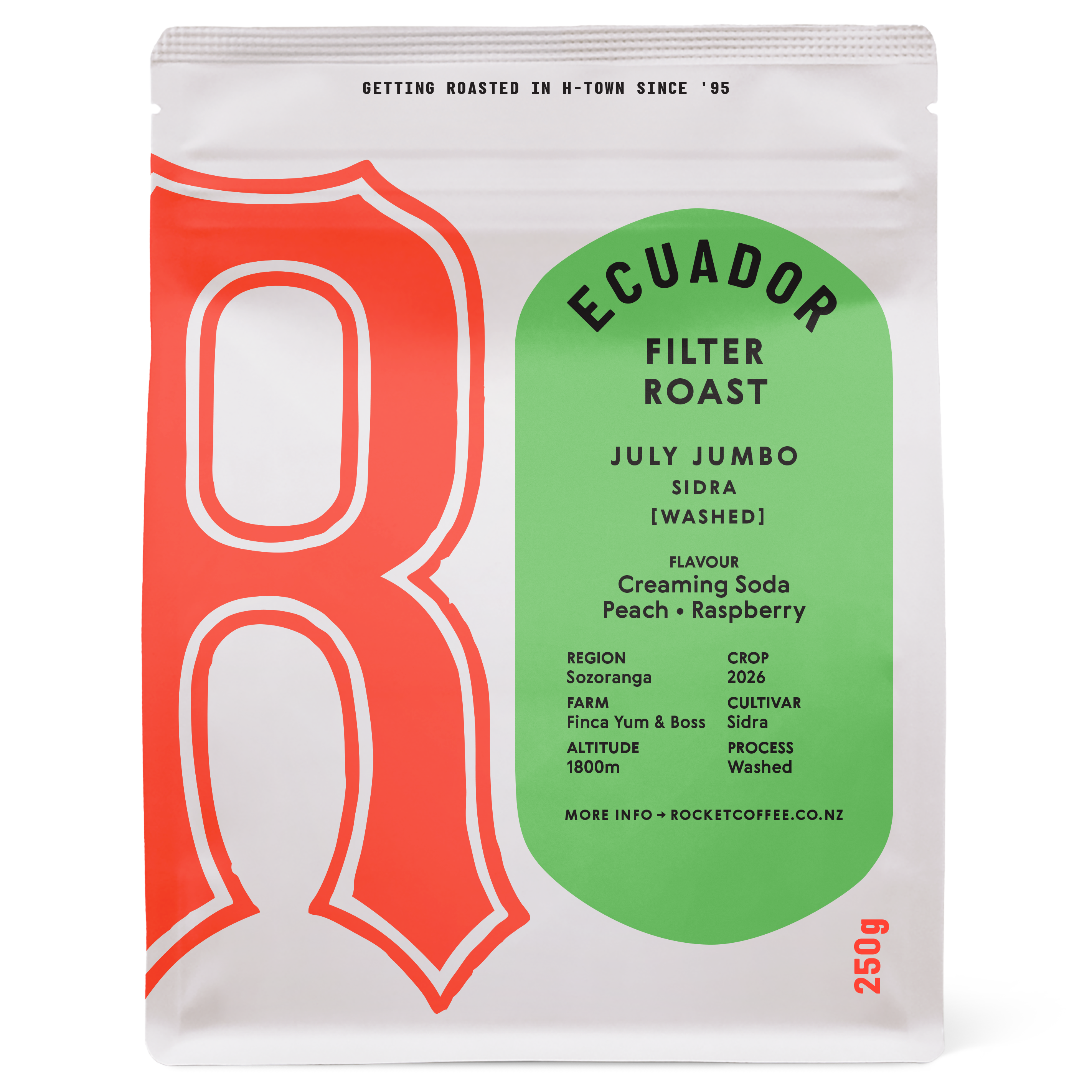 July Jumbo - Sidra [washed double fermented] filter roast