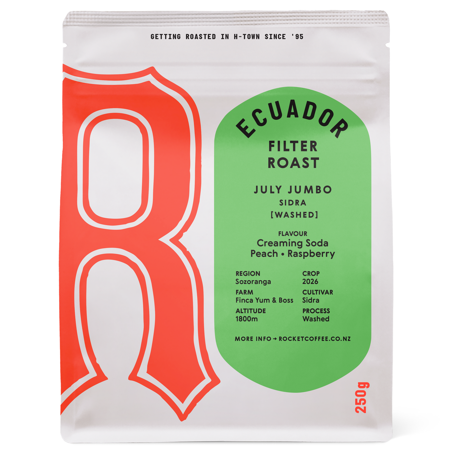 July Jumbo - Sidra [washed double fermented] filter roast